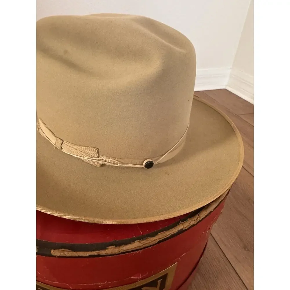 Vintage Stetson Open Road Silverbelly 3X Beaver Felt Hat 7 1/8 Long Oval w/ Box - Picture 13 of 16